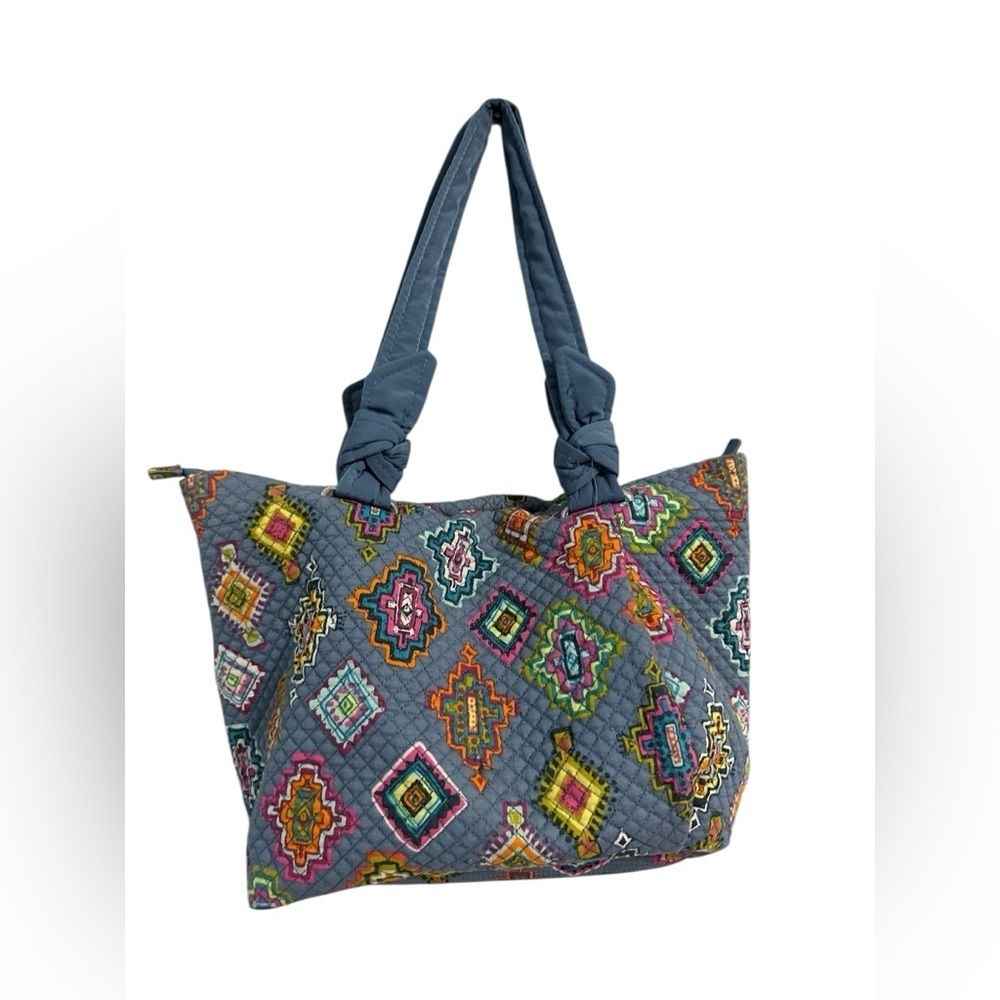 Vera Bradley Painted Medallions Pattern Quilted Shoulder Purse Retired Aztec Bag - Picture 3 of 8